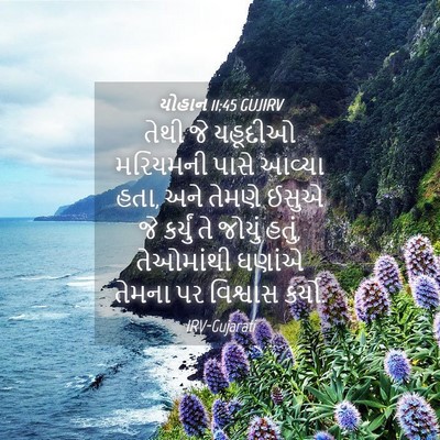 Picture 04 - યોહાન 11:45 GUJIRV - તેથી જે યહૂદીઓ - Bible Verse Picture