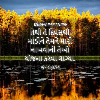 Picture 04 - યોહાન 11:53 GUJIRV - તેથી તે દિવસથી - Bible Verse Picture