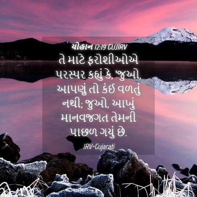 Picture 04 - યોહાન 12:19 GUJIRV - તે માટે ફરોશીઓએ - Bible Verse Picture