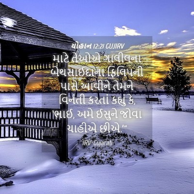 Picture 04 - યોહાન 12:21 GUJIRV - માટે તેઓએ ગાલીલના - Bible Verse Picture