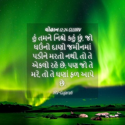 Picture 04 - યોહાન 12:24 GUJIRV - હું તમને નિશ્ચે - Bible Verse Picture