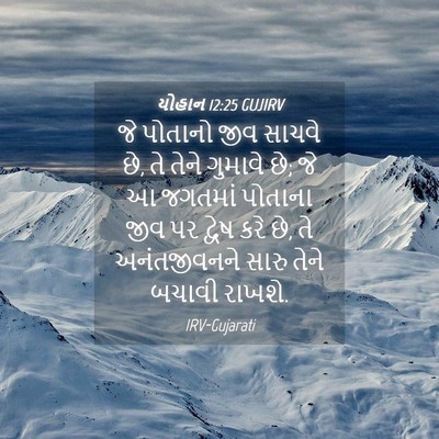 Picture 04 - યોહાન 12:25 GUJIRV - જે પોતાનો જીવ - Bible Verse Picture