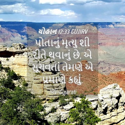 Picture 04 - યોહાન 12:33 GUJIRV - પોતાનું મૃત્યુ શી - Bible Verse Picture
