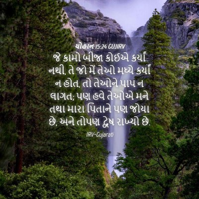 Picture 04 - યોહાન 15:24 GUJIRV - જે કામો બીજા કોઈએ - Bible Verse Picture