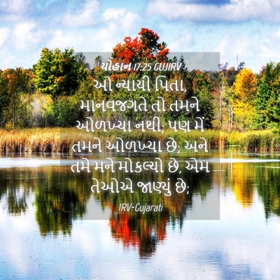 Picture 04 - યોહાન 17:25 GUJIRV - ઓ ન્યાયી પિતા, - Bible Verse Picture