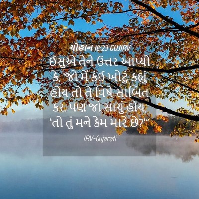 Picture 04 - યોહાન 18:23 GUJIRV - ઈસુએ તેને ઉત્તર - Bible Verse Picture
