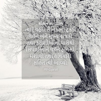 Picture 04 - યોહાન 18:3 GUJIRV - ત્યારે યહૂદા - Bible Verse Picture