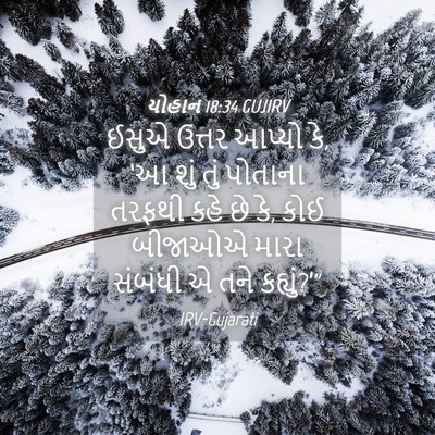 Picture 04 - યોહાન 18:34 GUJIRV - ઈસુએ ઉત્તર આપ્યો - Bible Verse Picture