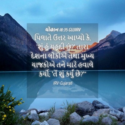 Picture 04 - યોહાન 18:35 GUJIRV - પિલાતે ઉત્તર - Bible Verse Picture