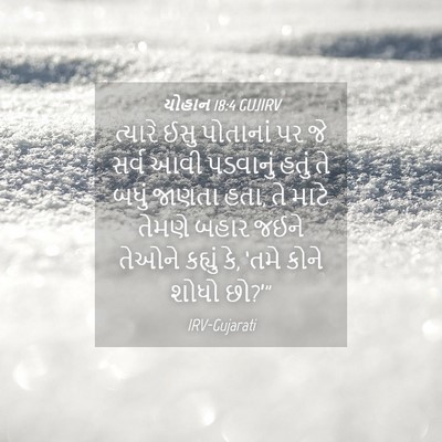 Picture 04 - યોહાન 18:4 GUJIRV - ત્યારે ઈસુ - Bible Verse Picture