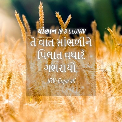 Picture 04 - યોહાન 19:8 GUJIRV - તે વાત સાંભળીને - Bible Verse Picture