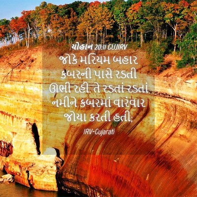 Picture 04 - યોહાન 20:11 GUJIRV - જોકે મરિયમ બહાર - Bible Verse Picture