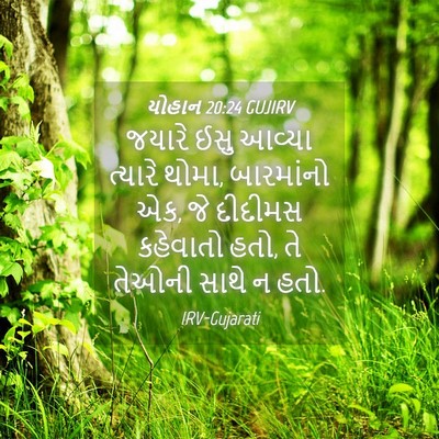 Picture 04 - યોહાન 20:24 GUJIRV - જયારે ઈસુ આવ્યા - Bible Verse Picture