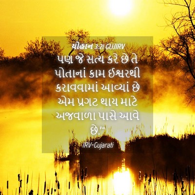 Picture 04 - યોહાન 3:21 GUJIRV - પણ જે સત્ય કરે છે - Bible Verse Picture