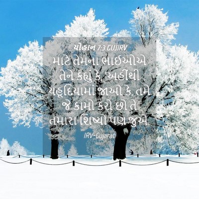 Picture 04 - યોહાન 7:3 GUJIRV - માટે તેમના ભાઈઓએ - Bible Verse Picture