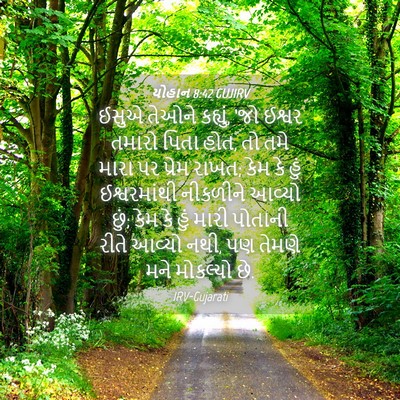 Picture 04 - યોહાન 8:42 GUJIRV - ઈસુએ તેઓને કહ્યું, - Bible Verse Picture