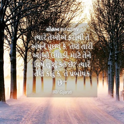 Picture 04 - યોહાન 9:17 GUJIRV - ત્યારે તેઓએ ફરીથી - Bible Verse Picture