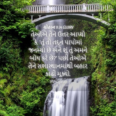 Picture 04 - યોહાન 9:34 GUJIRV - તેઓએ તેને ઉત્તર - Bible Verse Picture