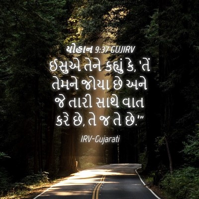 Picture 04 - યોહાન 9:37 GUJIRV - ઈસુએ તેને કહ્યું - Bible Verse Picture