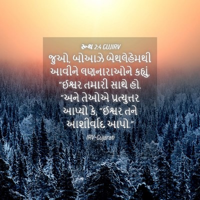 Picture 04 - રૂથ 2:4 GUJIRV - જુઓ, બોઆઝે - Bible Verse Picture