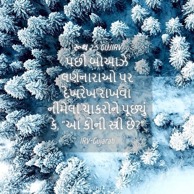Picture 04 - રૂથ 2:5 GUJIRV - પછી બોઆઝે લણનારાઓ - Bible Verse Picture