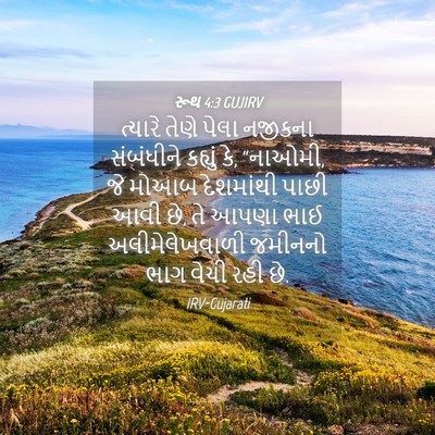 Picture 04 - રૂથ 4:3 GUJIRV - ત્યારે તેણે પેલા - Bible Verse Picture