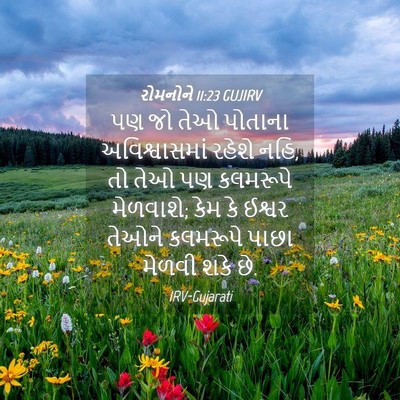 Picture 04 - રોમનોને 11:23 GUJIRV - પણ જો તેઓ પોતાના - Bible Verse Picture