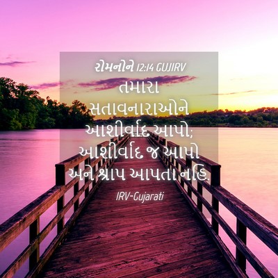 Picture 04 - રોમનોને 12:14 GUJIRV - તમારા સતાવનારાઓને - Bible Verse Picture
