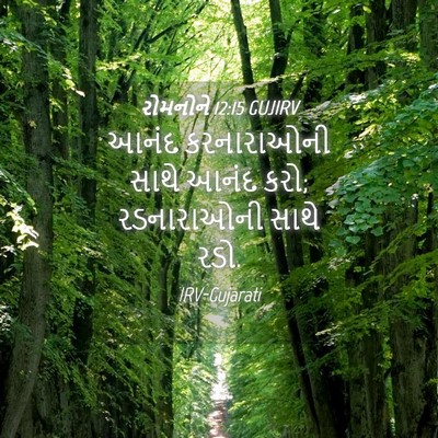 Picture 04 - રોમનોને 12:15 GUJIRV - આનંદ કરનારાઓની - Bible Verse Picture