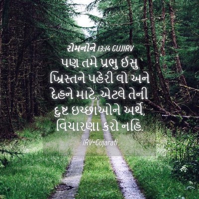 Picture 04 - રોમનોને 13:14 GUJIRV - પણ તમે પ્રભુ ઈસુ - Bible Verse Picture