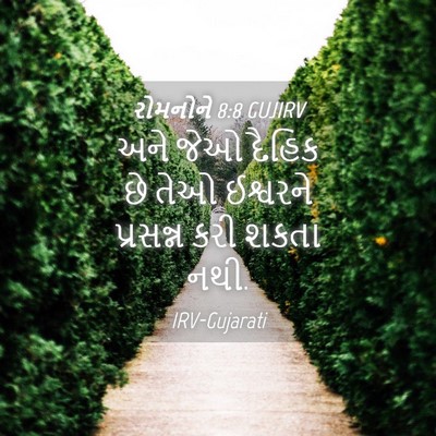 Picture 04 - રોમનોને 8:8 GUJIRV - અને જેઓ દૈહિક છે - Bible Verse Picture