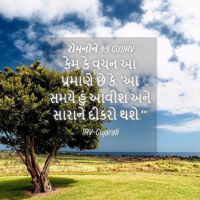 Picture 04 - રોમનોને 9:9 GUJIRV - કેમ કે વચન આ - Bible Verse Picture