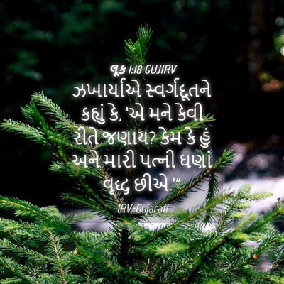 Picture 04 - લૂક 1:18 GUJIRV - ઝખાર્યાએ - Bible Verse Picture