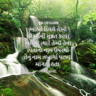 Picture 04 - લૂક 1:59 GUJIRV - આઠમે દિવસે તેઓ - Bible Verse Picture
