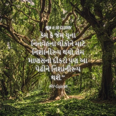 Picture 04 - લૂક 11:30 GUJIRV - કેમ કે જેમ યૂના - Bible Verse Picture