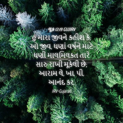 Picture 04 - લૂક 12:19 GUJIRV - હું મારા જીવને - Bible Verse Picture
