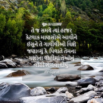 Picture 04 - લૂક 13:1 GUJIRV - તે જ સમયે ત્યાં - Bible Verse Picture