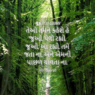 Picture 04 - લૂક 17:23 GUJIRV - તેઓ તમને કહેશે હે - Bible Verse Picture