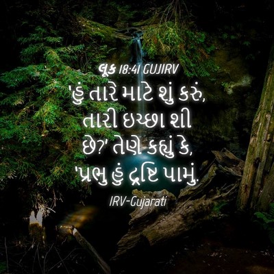 Picture 04 - લૂક 18:41 GUJIRV - ‘હું તારે માટે શું - Bible Verse Picture