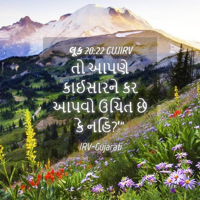 Picture 04 - લૂક 20:22 GUJIRV - તો આપણે કાઈસારને - Bible Verse Picture