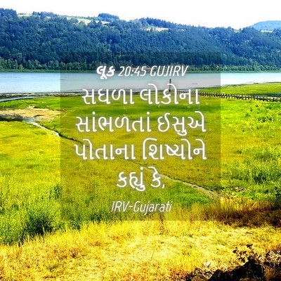 Picture 04 - લૂક 20:45 GUJIRV - સઘળા લોકોના - Bible Verse Picture