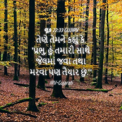 Picture 04 - લૂક 22:33 GUJIRV - તેણે તેમને કહ્યું - Bible Verse Picture