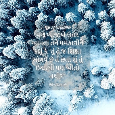 Picture 04 - લૂક 23:40 GUJIRV - પણ બીજાએ ઉત્તર - Bible Verse Picture