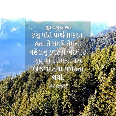 Picture 04 - લૂક 9:29 GUJIRV - ઈસુ પોતે - Bible Verse Picture