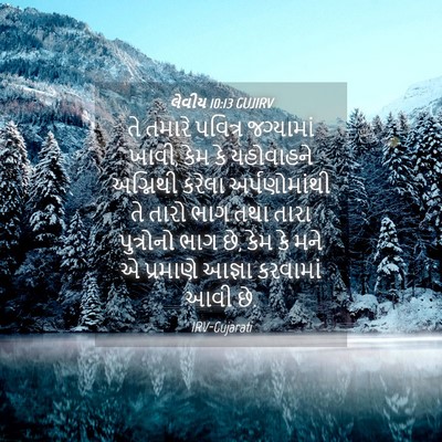 Picture 04 - લેવીય 10:13 GUJIRV - તે તમારે પવિત્ર - Bible Verse Picture