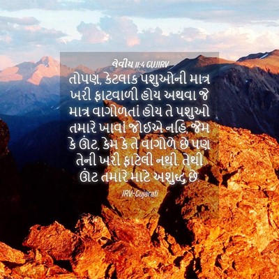 Picture 04 - લેવીય 11:4 GUJIRV - તોપણ, કેટલાક - Bible Verse Picture