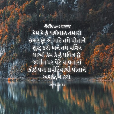 Picture 04 - લેવીય 11:44 GUJIRV - કેમ કે હું યહોવાહ - Bible Verse Picture