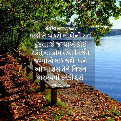 Picture 04 - લેવીય 16:22 GUJIRV - પછી તે બકરો લોકોની - Bible Verse Picture
