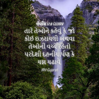 Picture 04 - લેવીય 17:8 GUJIRV - તારે તેઓને કહેવું - Bible Verse Picture