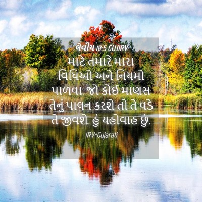 Picture 04 - લેવીય 18:5 GUJIRV - માટે તમારે મારા - Bible Verse Picture